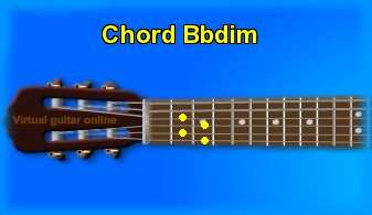 guitar chord Bbdim 