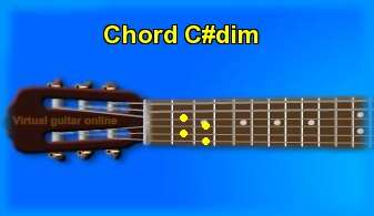 guitar chord C#dim 
