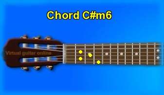 guitar chord C#m6 