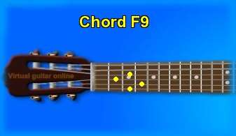 guitar chord F9 