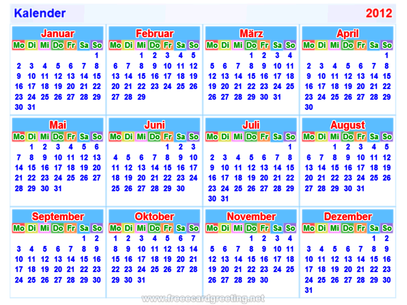 Kalender 2012