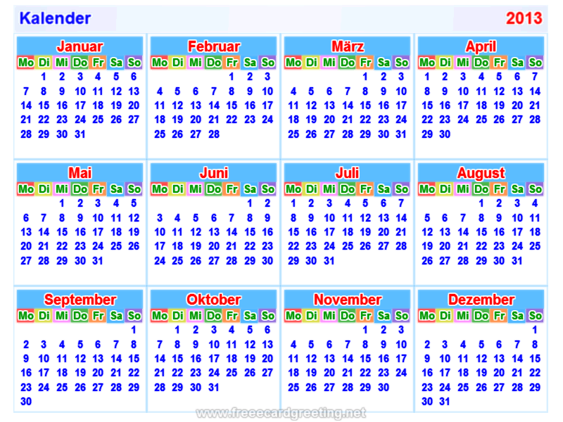 Kalender 2013