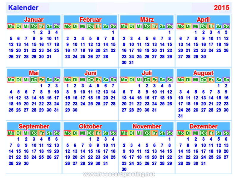 Kalender 2015