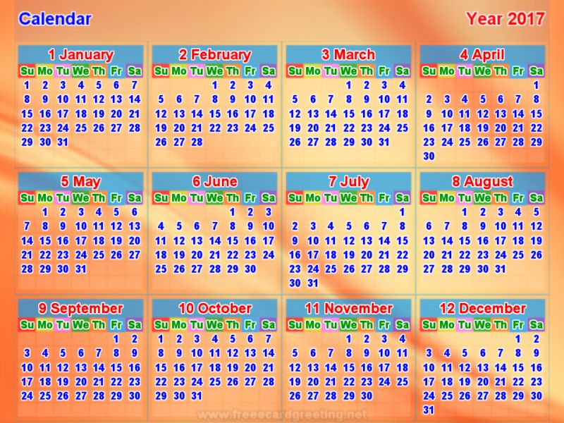 Calendar   2017