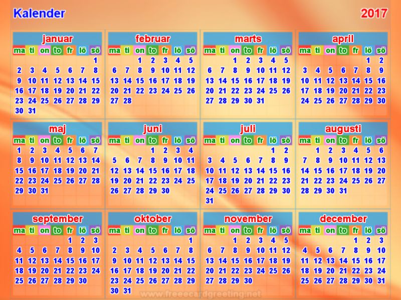 Gehuurd Bedankt D.w.z Kalender 2017