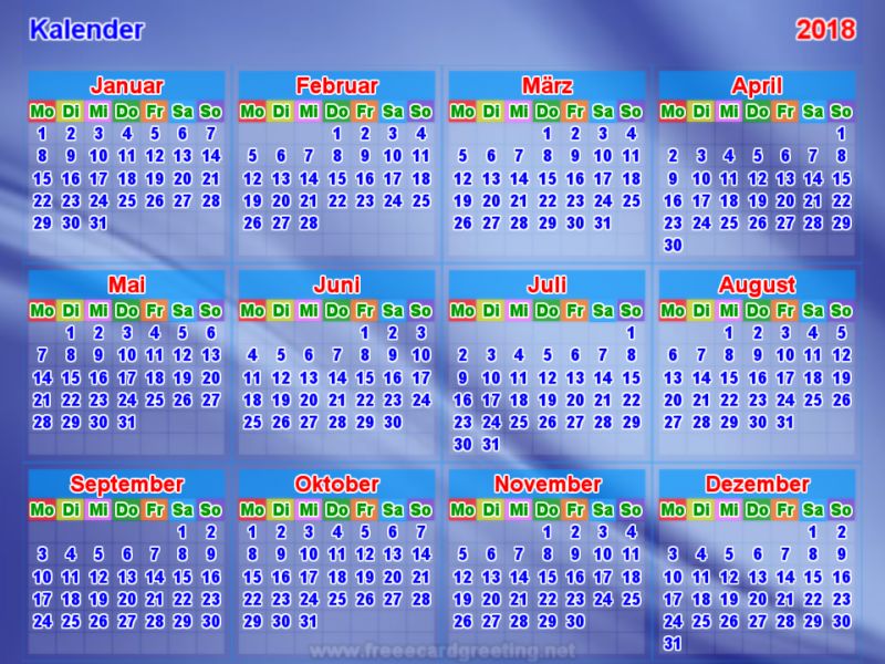 Kalender   2018