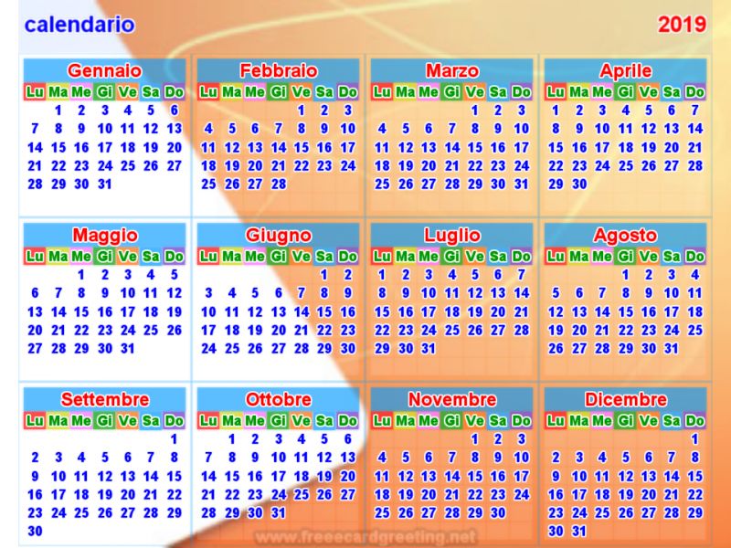 calendario   2019