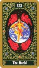 tarot card deck russian THE WORLD