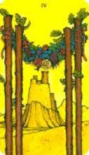 tarot card deck morgan greerTHE FOUR OF WANDS