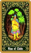 tarot card deck russian THE NINES OF WANDS