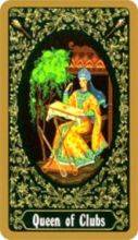 tarot card deck russian THE QUEENS OF WANDS
