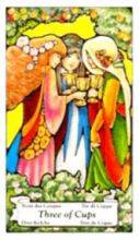 tarot card deck hanson roberts THE THREE OF CUPS