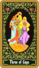 tarot card deck russian THE THREE OF CUPS