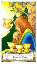 tarot card deck hanson roberts THE FOUR OF CUPS
