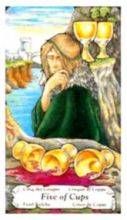 tarot card deck hanson roberts THE FIVES OF CUPS