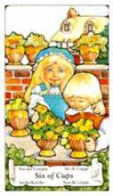 tarot card deck hanson roberts THE SIXS OF CUPS