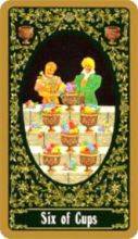 tarot card deck russian THE SIXS OF CUPS