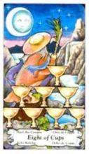 tarot card deck hanson roberts THE EIGHTS OF CUPS