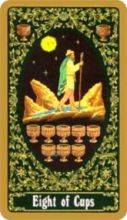 tarot card deck russian THE EIGHTS OF CUPS