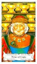 tarot card deck hanson roberts THE NINES OF CUPS