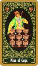 tarot card deck russian THE NINES OF CUPS
