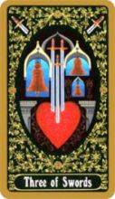tarot card deck russian THE THREE OF SWORDS