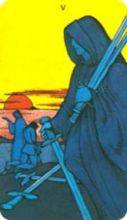 tarot card deck morgan greerTHE FIVES OF SWORDS