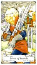 tarot card deck hanson roberts THE SEVENS OF SWORDS