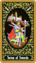 tarot card deck russian THE SEVENS OF SWORDS