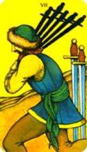 tarot card deck morgan greerTHE SEVENS OF SWORDS