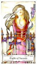 tarot card deck hanson roberts THE EIGHTS OF SWORDS