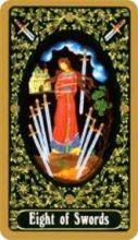 tarot card deck russian THE EIGHTS OF SWORDS