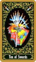 tarot card deck russian THE TENS OF SWORDS