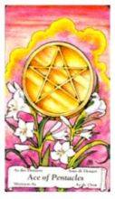tarot card deck hanson roberts THE ACE OF PENTACLES