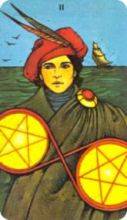 tarot card deck morgan greerTHE TWO OF PENTACLES