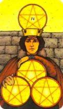 tarot card deck morgan greerTHE FOUR OF PENTACLES