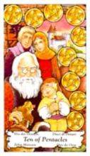 tarot card deck hanson roberts THE TENS OF PENTACLES