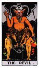 tarot card deck rider waite THE DEVIL