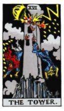 tarot card deck rider waite THE TOWER