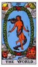 tarot card deck rider waite THE WORLD