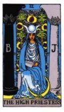 tarot card deck rider waite THE HIGH PRIESTESS