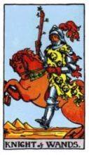 tarot card deck rider waite THE KNIGHTS OF WANDS