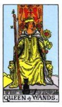 tarot card deck rider waite THE QUEENS OF WANDS