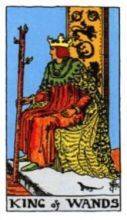 tarot card deck rider waite THE KINGS OF WANDS