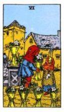 tarot card deck rider waite THE SIXS OF CUPS