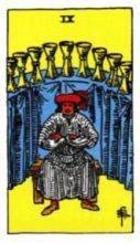 tarot card deck rider waite THE NINES OF CUPS
