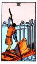 tarot card deck rider waite THE SIXS OF SWORDS