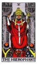 tarot card deck rider waite THE HIEROPHANT