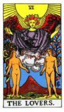 tarot card deck rider waite THE LOVERS