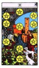 tarot card deck rider waite THE TENS OF PENTACLES